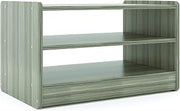 Tot Mate Kid's Book & Toy Storage Organizer, Wooden Cabinet Shelves, Cubby, Toy Shelf, Children's Bookcase for Playroom, Preschool or Classroom, Shadow Elm Gray, 33" W x 19.5" H, Ready-to-Assemble