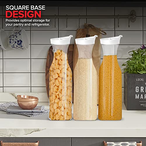 Stock Your Home Set of 6 / Clear / Square Carafes