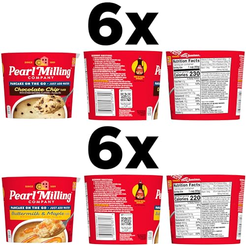 Pearl Milling Company Variety Pack Cups / 2.11 Ounce (Pack of 12) / 1 Pancakes & Waffles