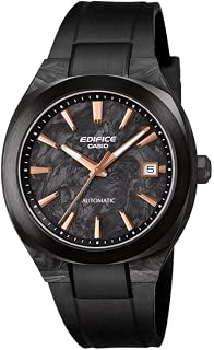Casio Edifice EFK200XPB-1A Motorsports Forged Carbon Dial Black Rose Gold Automatic