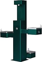 Global Industrial Outdoor Bottle Filler, 316 Stainless Steel, Pushbutton