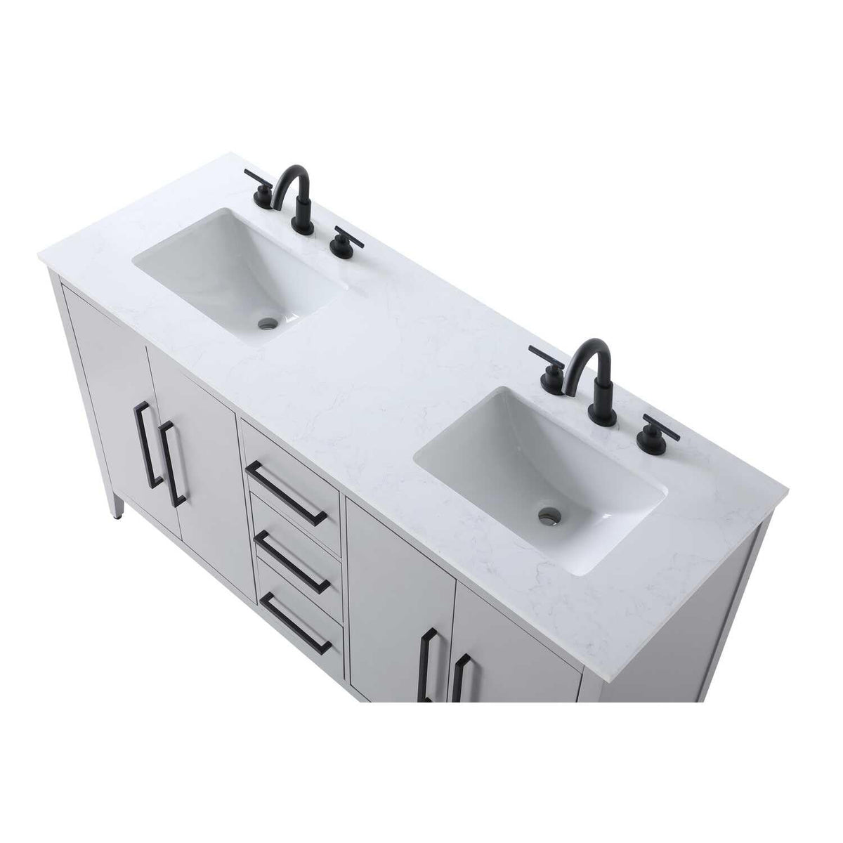 Grey Millie Bathroom Vanity by by Elegant Lighting – Solid wood and MDF, Gray, Model VF29360DGR