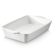 DOWAN Ceramic Casserole Dish, 9x13 Rectangular Bakeware, 4.2 Quarts, Soft White