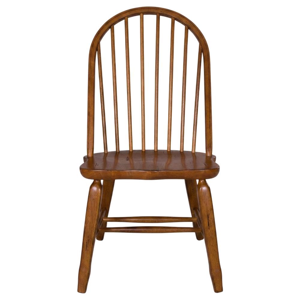 Rubberwood Solid Wood Bow-Back Side Chair by Starlight Canyon Home – Solid + Manufactured Wood, Brown