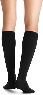 JOBST Opaque Knee High 30-40 mmHg Compression Stockings, Closed Toe, Medium, Classic Black