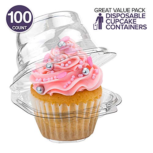 Stock Your Home 100 Count / Clear / 100 Cupcake Carriers