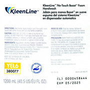 Kleenline No-Touch Boost Foam Handwash – 6642-02-BCE00YL, 1200ml Refills | 2 Bottles/Case
