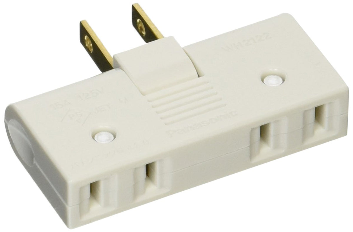 Small Snap Tap (2 Outlets) (White) [1 Piece/10 Pieces] [Genuine Package] by Panasonic – white, Model WH2122WP