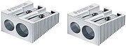 STAEDTLER Aluminium Double Hole Pencil Sharpener x 2