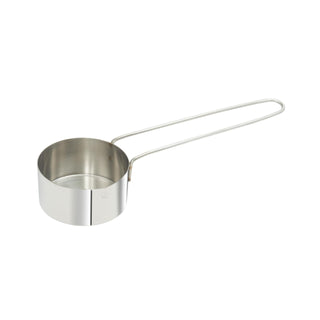 6" 1/2 Cup Stainless Steel Measuring Cup with Wire Handle by Winco – Standard, 0.5 cups, Metal, Silver, Model MCPL-050C