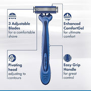 Gillette 8 Count (Pack of 2) / Sensor3 Comfort (8ct) / Blue Disposable Razors