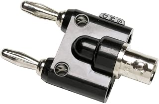 Fluke BP880 BNC to Female Double Stacking Banana Plug, Nickel-Plated Finish, 122 Degree F Temperature