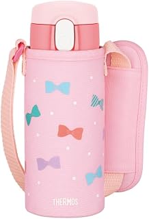 Thermos FJV-400F P Vacuum Insulated Straw Bottle, 14.1 fl oz (410 ml), Pink, For Cold Retention