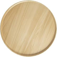 HUBERT White with Light Wood Melamine Platter - 13" Dia