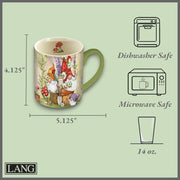 Garden Gnomes Coffee Mug by Lang – 14 Ounces, Paper, Multicolor, Model 2122102