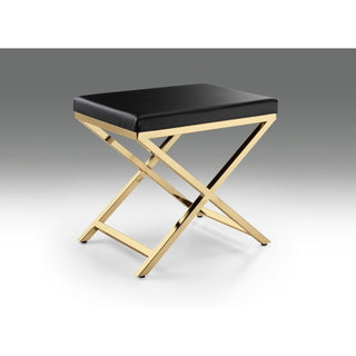 PU Chair with Chrome Base Black/Gold by Bed Bath & Beyond – Polyurethane, Black, Model Beyond