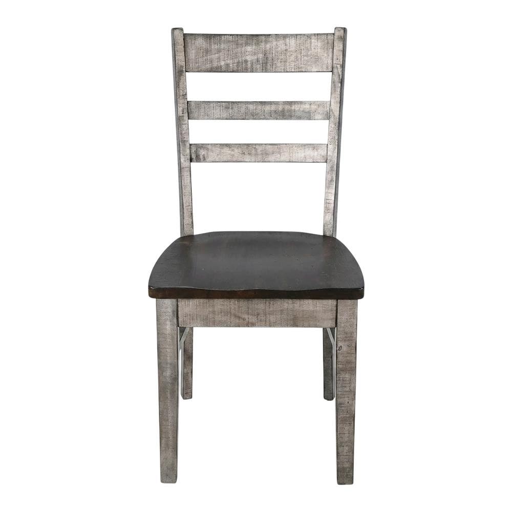 Brown Ladderback Dining Chairs Set of by Starlight Canyon Home – Solid Wood, Mahogany, Brown, Pack of 2
