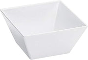 Cal Mil SR261 Small Square Melamine Bowl, White, 8" x 8" x 5"