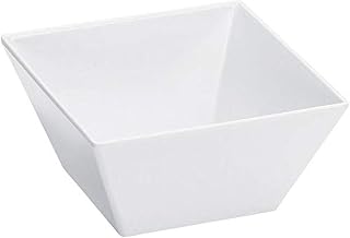 Cal Mil SR261 Small Square Melamine Bowl, White, 8" x 8" x 5"