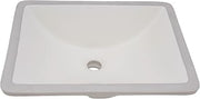Ruvati 16 x 11-3/4 inch Undermount Bathroom Sink Biscuit Rectangular Porcelain Ceramic with Overflow –RVB0718BC Stain-Resistant Small Bathroom Sinks for Modern & Luxury Bathrooms, Ideal for Bath Sink