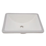 16x11-3/4-in Biscuit Rectangular Undermount Bathroom Sink by Ruvati – 11.75 x 16.5 x 6 inches, Ceramic, Biscuit, Model RVB0718BC