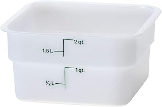 Cambro 2SFSP148 Square 2 Quart Poly White Case of 6