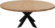 Starlight Canyon Home Mango Wood Round Dining Table with Cross-Leg Base, 72 Inch Dining Table for 8 Large Dining Room Table, Natural