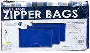 CONTROLTEK Multi-Purpose Bag, 1 Compartment, Blue, 3/Pack (530495)