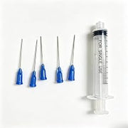 Plastic Syringes Handheld Air Extraction Tool Set – Includes 1 x 10ml Syringes + 5 Flat Blunt Needles, Designed for Stress Ball/Bubble Ball Deflating, DIY Squishy Toy Making, Non-Sharp Tip, Reusable