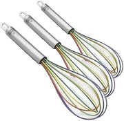 Kuhn Rikon Silicone Rainbow Whisk, 10-Inch (Pack of 3)