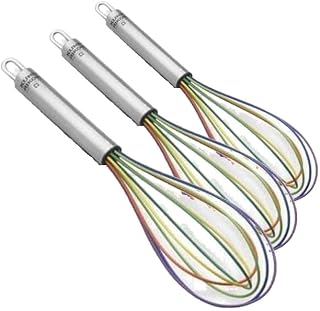 Kuhn Rikon Silicone Rainbow Whisk, 10-Inch (Pack of 3)