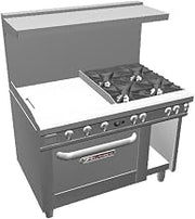 Southbend 4483DC-2TL 48" Ultimate Restaurant Gas Range w/ 4 Star-Saute Burners, 24" Left Thermostatic Griddle, (1) Standard Oven & (1) Cabinet Base