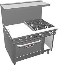 Southbend 4483DC-2TL 48" Ultimate Restaurant Gas Range w/ 4 Star-Saute Burners, 24" Left Thermostatic Griddle, (1) Standard Oven & (1) Cabinet Base