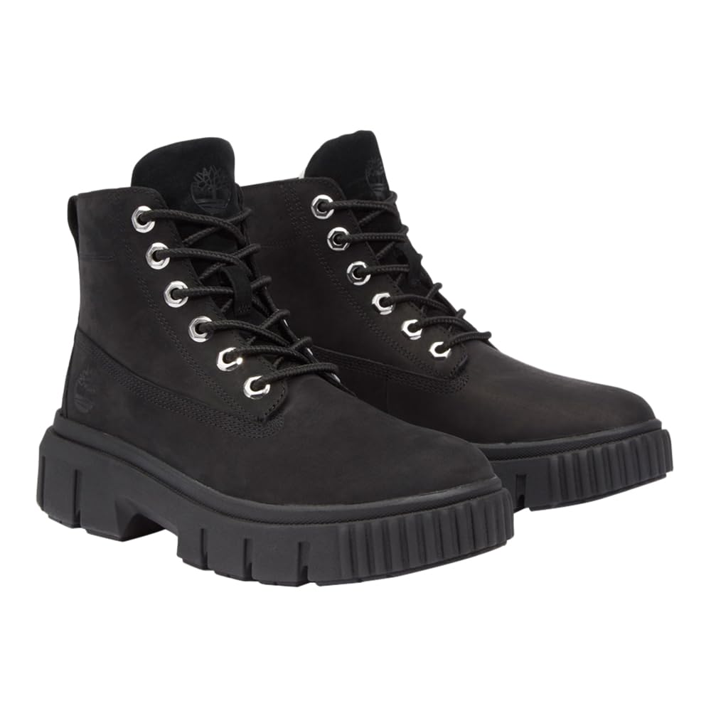 Women's Greyfield Leather Boot by Timberland – 8, nubuck, Black
