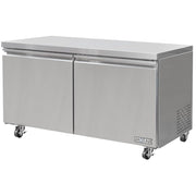 60 1/5" W Undercounter Refrigerator w/ (2) Sections & (2) Doors by MOTAK – 63.39x32.68x38.58, In Description, Check Images, Model MUR-60-X