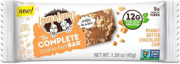 Lenny and Larrys Peanut Butter Chocolate Chip The Complete Cookiefied Bar, 1.59 Ounce - 9 per pack - 12 packs per case