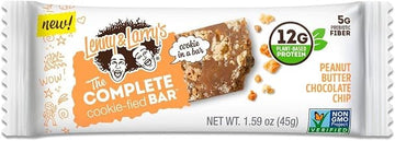 Lenny and Larrys Peanut Butter Chocolate Chip The Complete Cookiefied Bar, 1.59 Ounce - 9 per pack - 12 packs per case