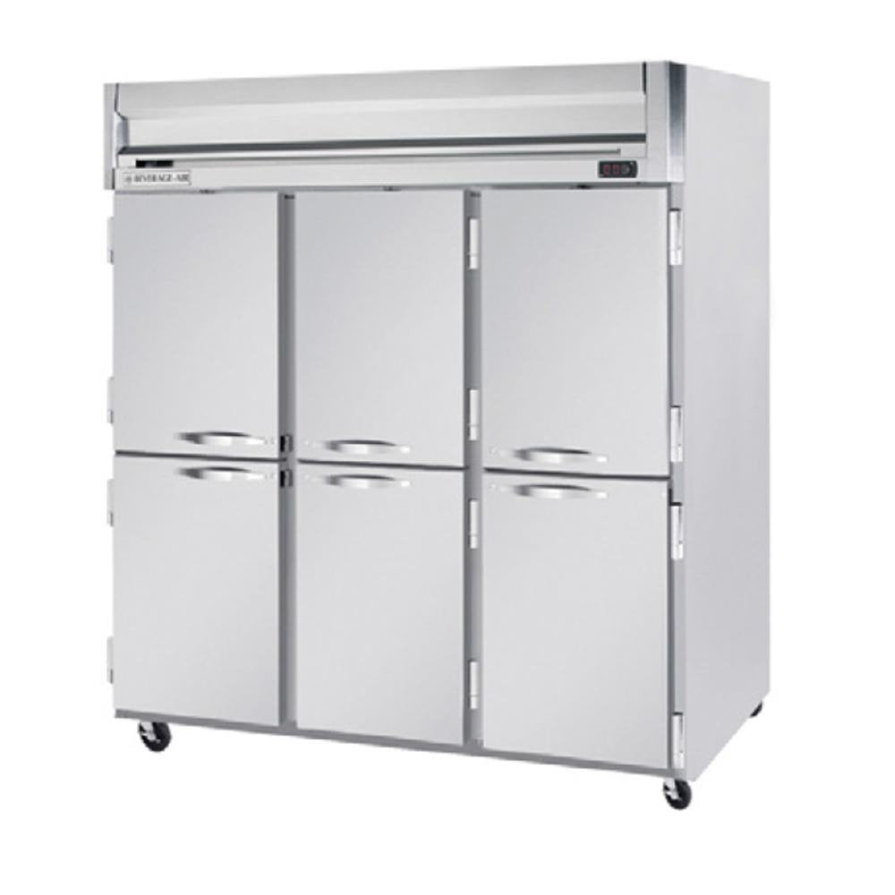 Beverage-Air HFPS3-5HS Horizon Series Three Section Solid Half Door Reach-In Freezer 74 cu.ft. Capacity Stainless Steel Exterior and by Beverage Air – Model HFPS35HS