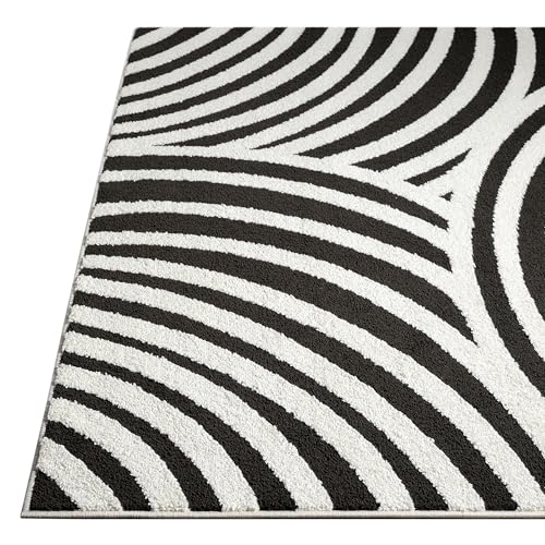 Abani 2x3 / Cream & Black / Modern Area Rugs