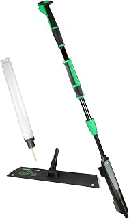 UNGER Commercial Excella 18" Starter Cleaning Kit - Floor Mop EFHC2 | Ergonomic Straight Floor Mop with Height Adjustable Pole and Refillable Dispensing Bottle; Easy to Maneuver
