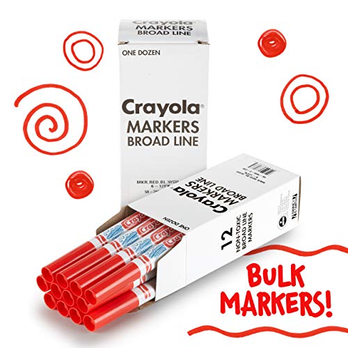 Crayola Red / 12 Count (Pack of 1) / Standard Packaging Coloring Pens & Markers