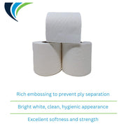 KleenLine 2-Ply Bath Tissue – White, 4.25" x 4", Universal | 96 Rolls/Case