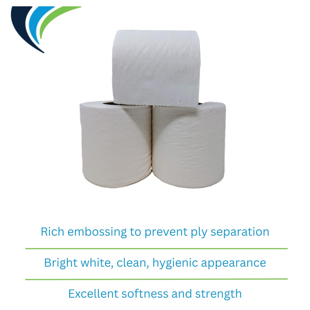 KleenLine 2-Ply Bath Tissue – White, 4.25" x 4", Universal | 96 Rolls/Case