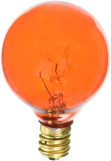 Satco S3836 10 Watt G12.5 Incandescent 120 Volt Candelabra Base Light Bulb, Transparent Amber