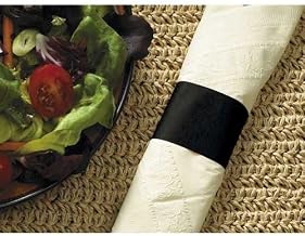 Hoffmaster Black Paper Napkin Band, 4.25 x 1.5 inch - 5000 per case.