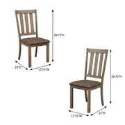 Rubberwood Slat-Back Side Chairs Set of by Starlight Canyon Home – Rubberwood Solid Frame and amp, Melamine, Brown, Pack of 2
