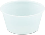DART SOLO Cup Company DCC B200N-0100 Polystyrene Portion Cup, 2oz Capacity, Translucent, Polystyrene, 2 fl. oz. Capacity (Pack of 2500)