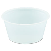 SOLO Cup Company DCC B200N-0100 Polystyrene Portion Cup, 2oz Capacity, Translucent, Polystyrene, 2 fl. oz. Capacity (Pack of 
