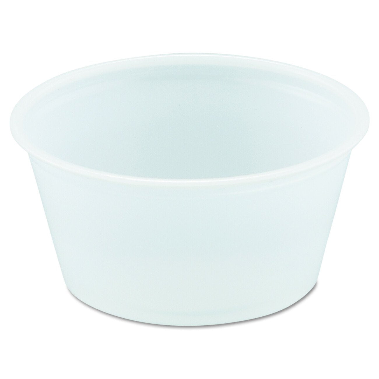 SOLO Cup Company DCC B200N-0100 Polystyrene Portion Cup, 2oz Capacity, Translucent, Polystyrene, 2 fl. oz. Capacity (Pack of 
