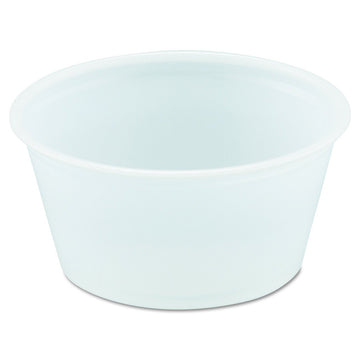 SOLO Cup Company DCC B200N-0100 Polystyrene Portion Cup, 2oz Capacity, Translucent, Polystyrene, 2 fl. oz. Capacity (Pack of 